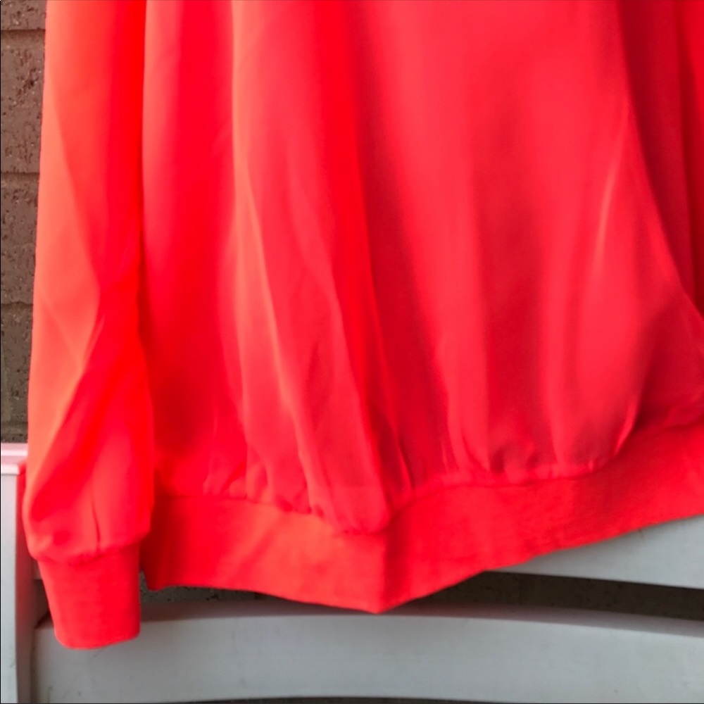 Neon Orange plus Sz blouse 2X - Picture 4 of 4